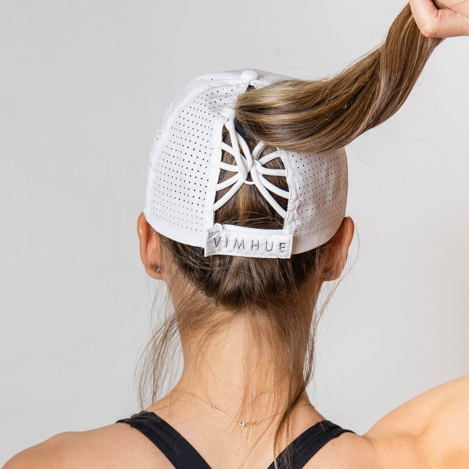 Trucker Style Cap (Black / White), Sun Goddess UPF 50+ - VIMHUE