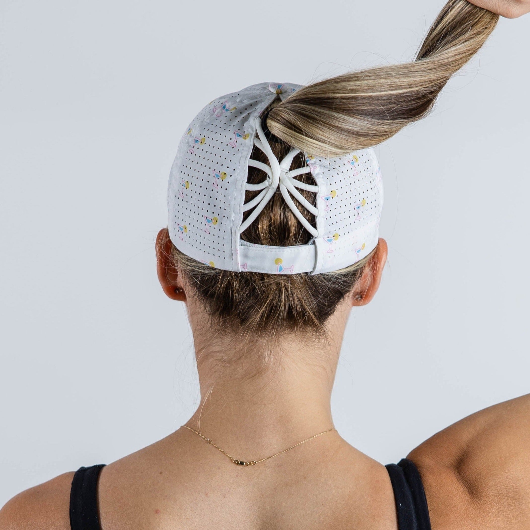 Dink Responsibly Print, Sun Goddess Cap, Tuck-In Strap UPF 50+ - VIMHUE