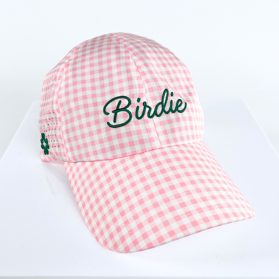 Azalea Collection - Birdie Pink Gingham, Sun Goddess, Tuck In Strap, UPF 50+ - VIMHUE