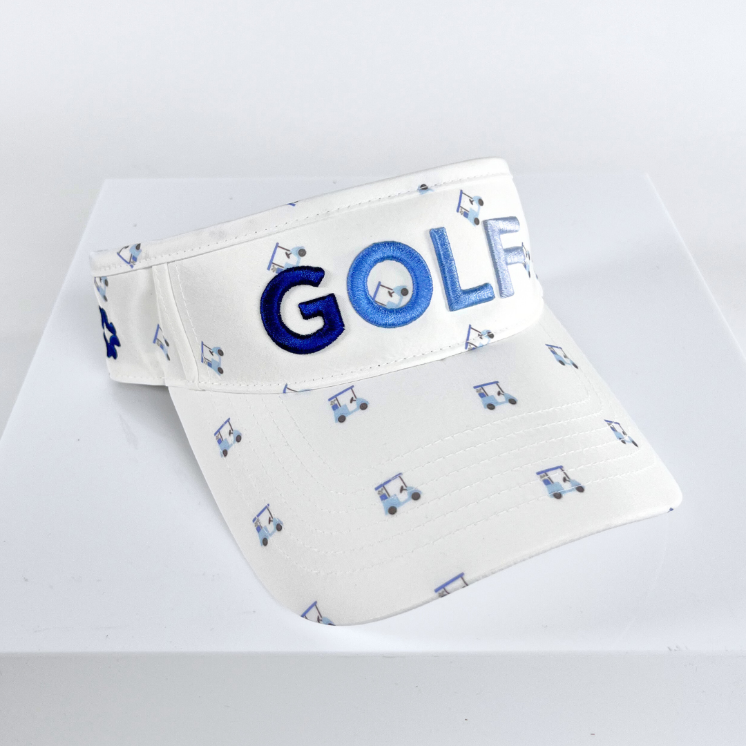 GOLF Blue Ombre Puff, Blue Golf Carts, UPF 50+ - VIMHUE