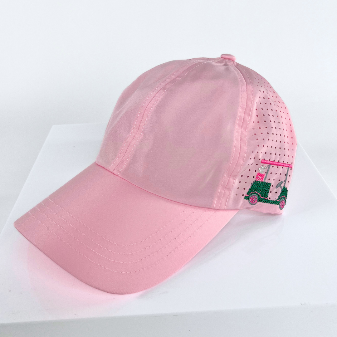 Azalea Collection - Orchid Pink with Golf Cart, Sun Goddess, Tuck In Strap, UPF 50+ - VIMHUE