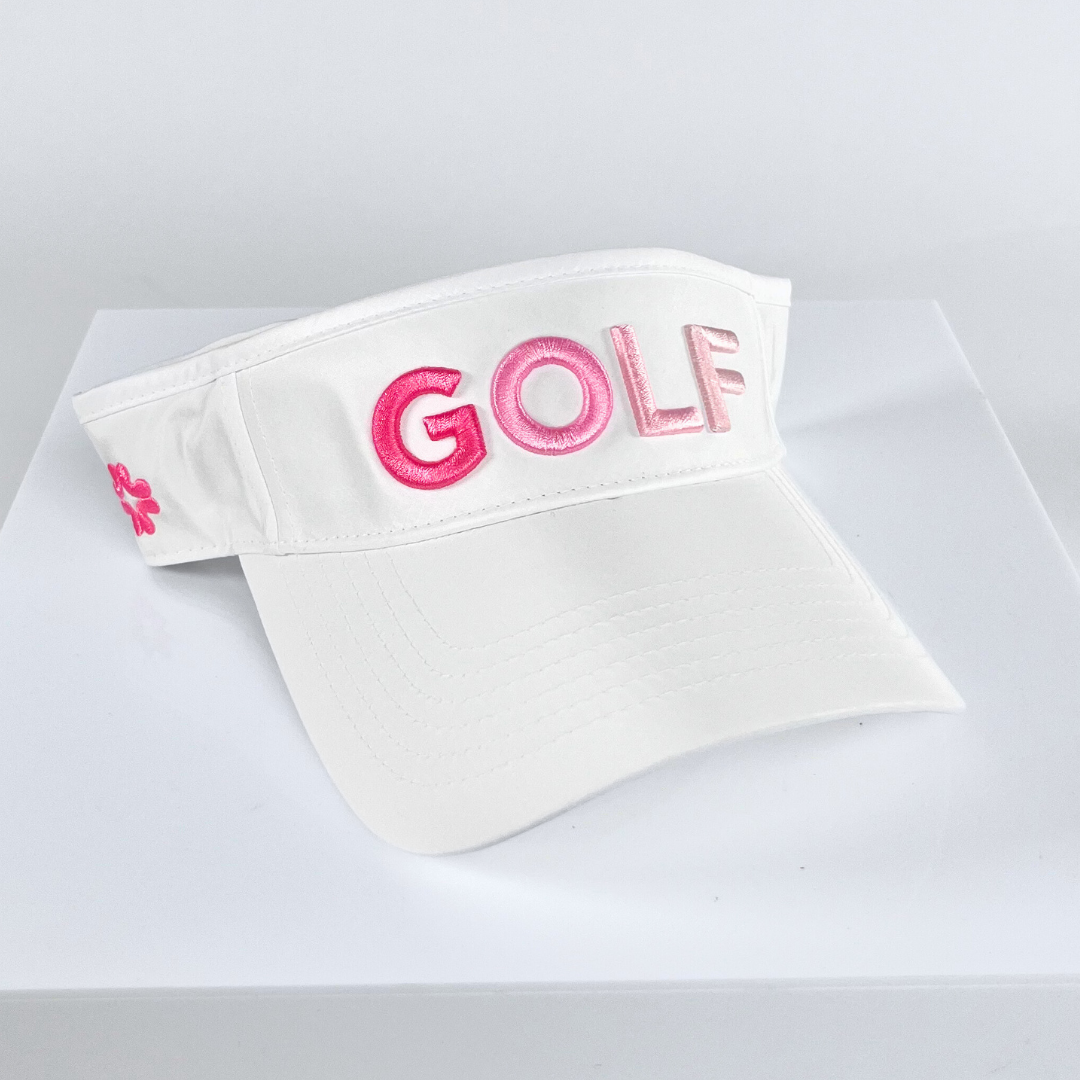 GOLF Pink Ombre Puff Visor, white, UPF 50+ - VIMHUE