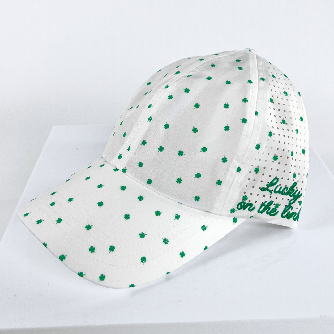 Azalea Collection - Lucky on the Links Green Shamrock, Sun Goddess, Tuck In Strap, UPF 50+ - VIMHUE