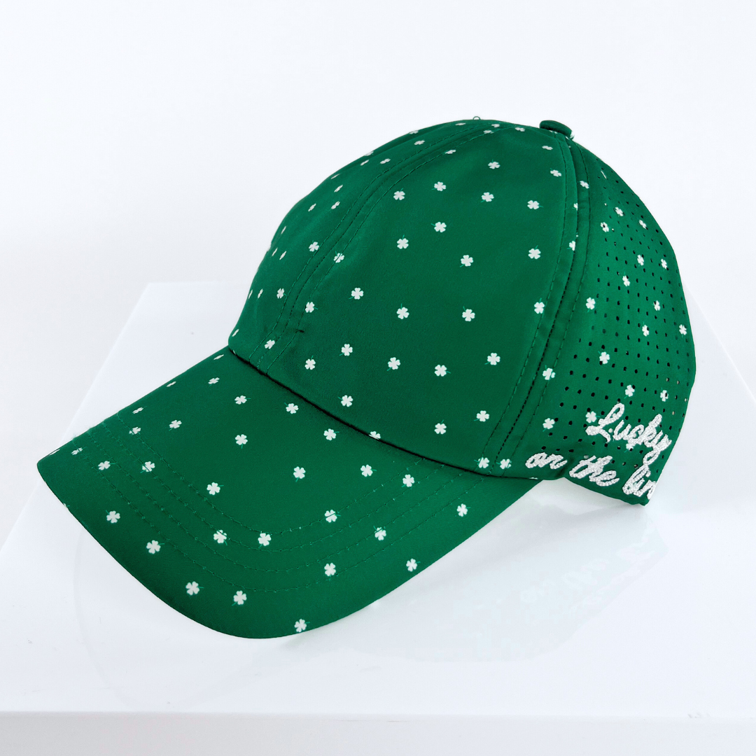 Azalea Collection - Lucky on the Links Green Shamrock, Sun Goddess, Tuck In Strap, UPF 50+ - VIMHUE