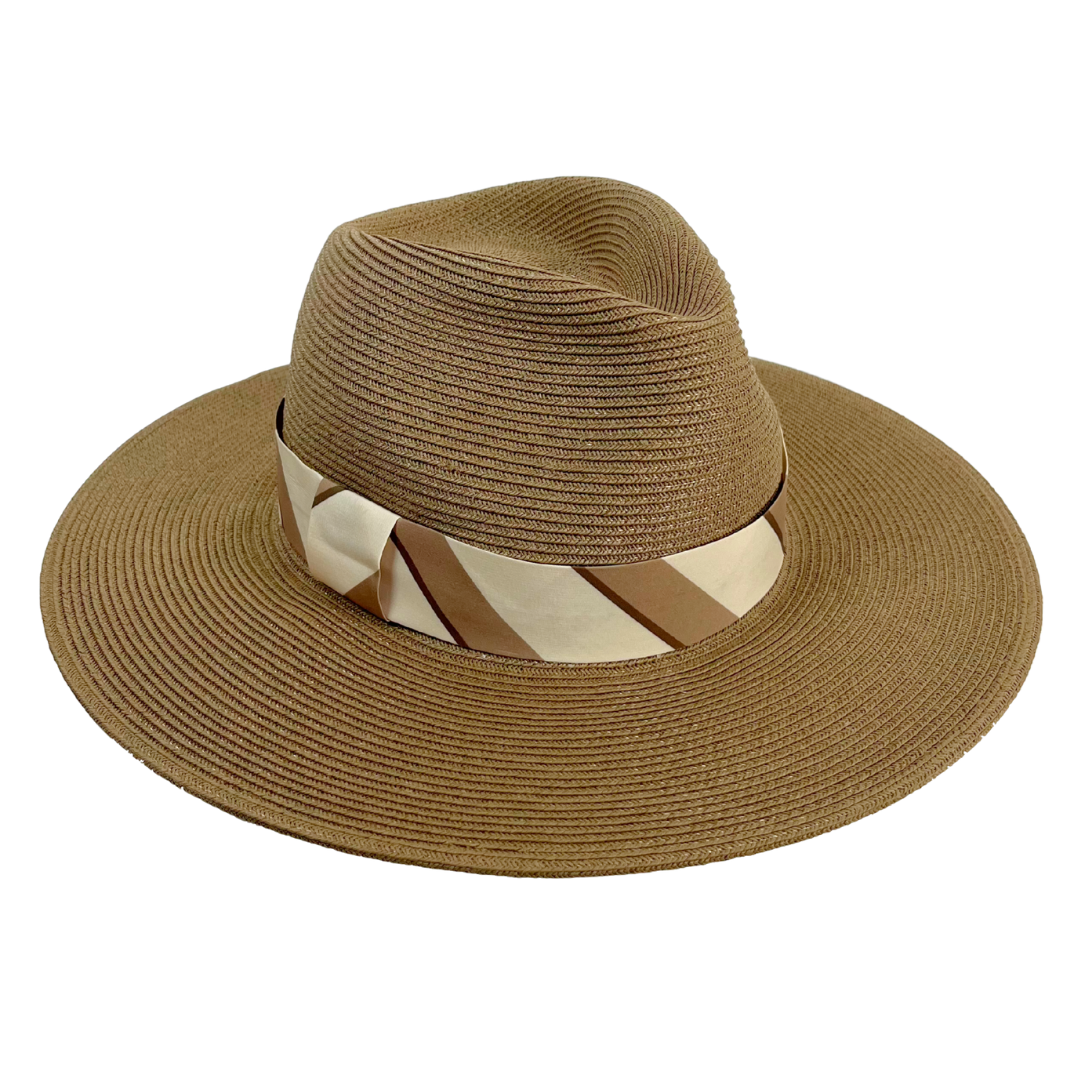 Traveller Straw Style Khaki w Khaki/Cream Band - VIMHUE