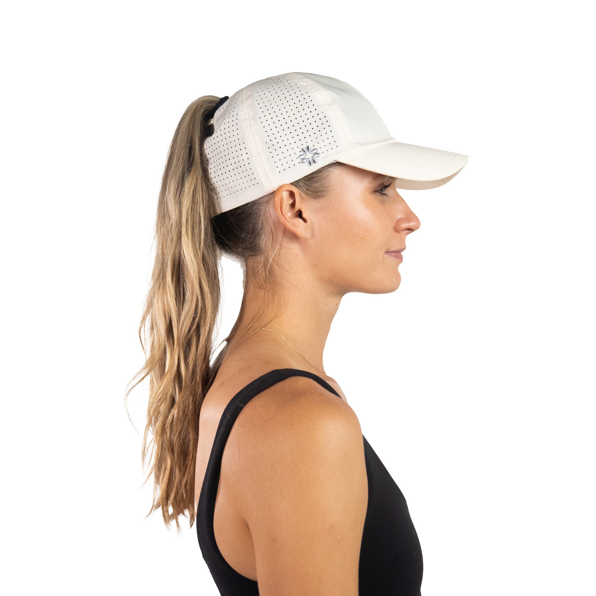 High ponytail hat, Sun Goddess, Buttercream, UPF 50+