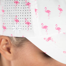 Flamingo Print, Sun Goddess Cap, Tuck-In Strap UPF 50+ - VIMHUE