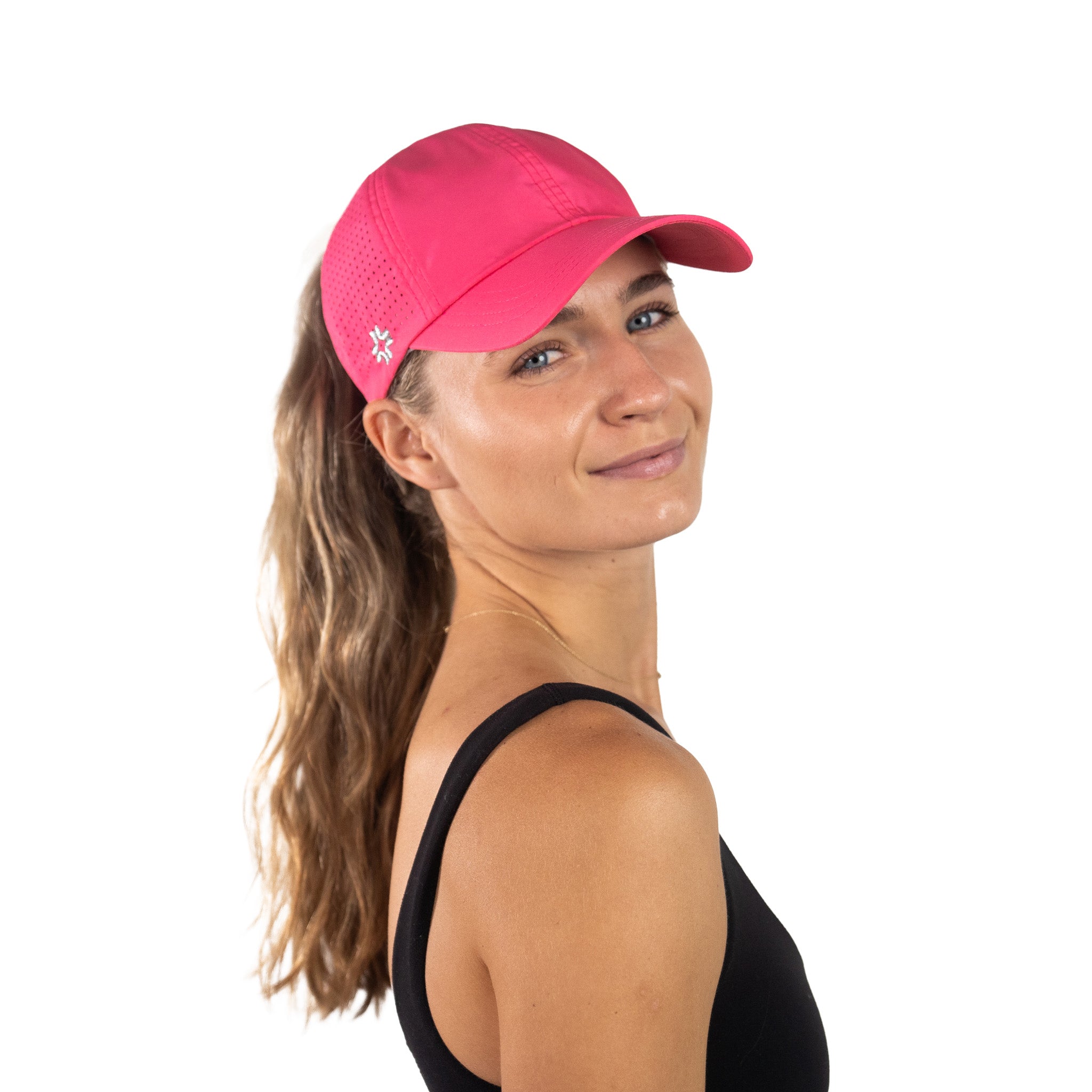 Ponytail hat, Sun Goddess, Hot Pink, UPF 50+ - VIMHUE