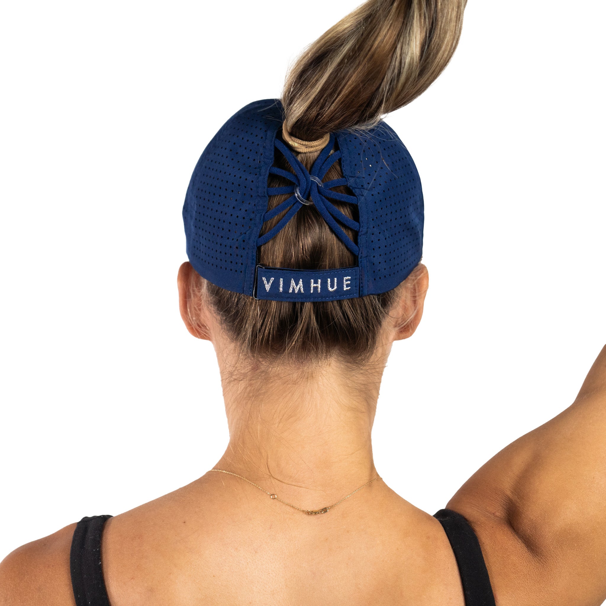 Ponytail hat, Sun Goddess, True Navy, UPF 50+ - VIMHUE