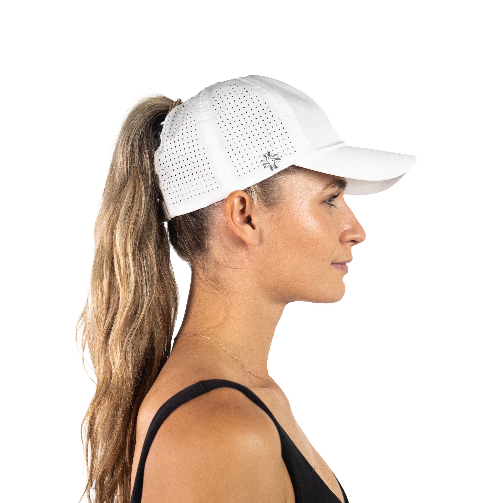 Ponytail hat, Sun Goddess, White, UPF 50+ - VIMHUE