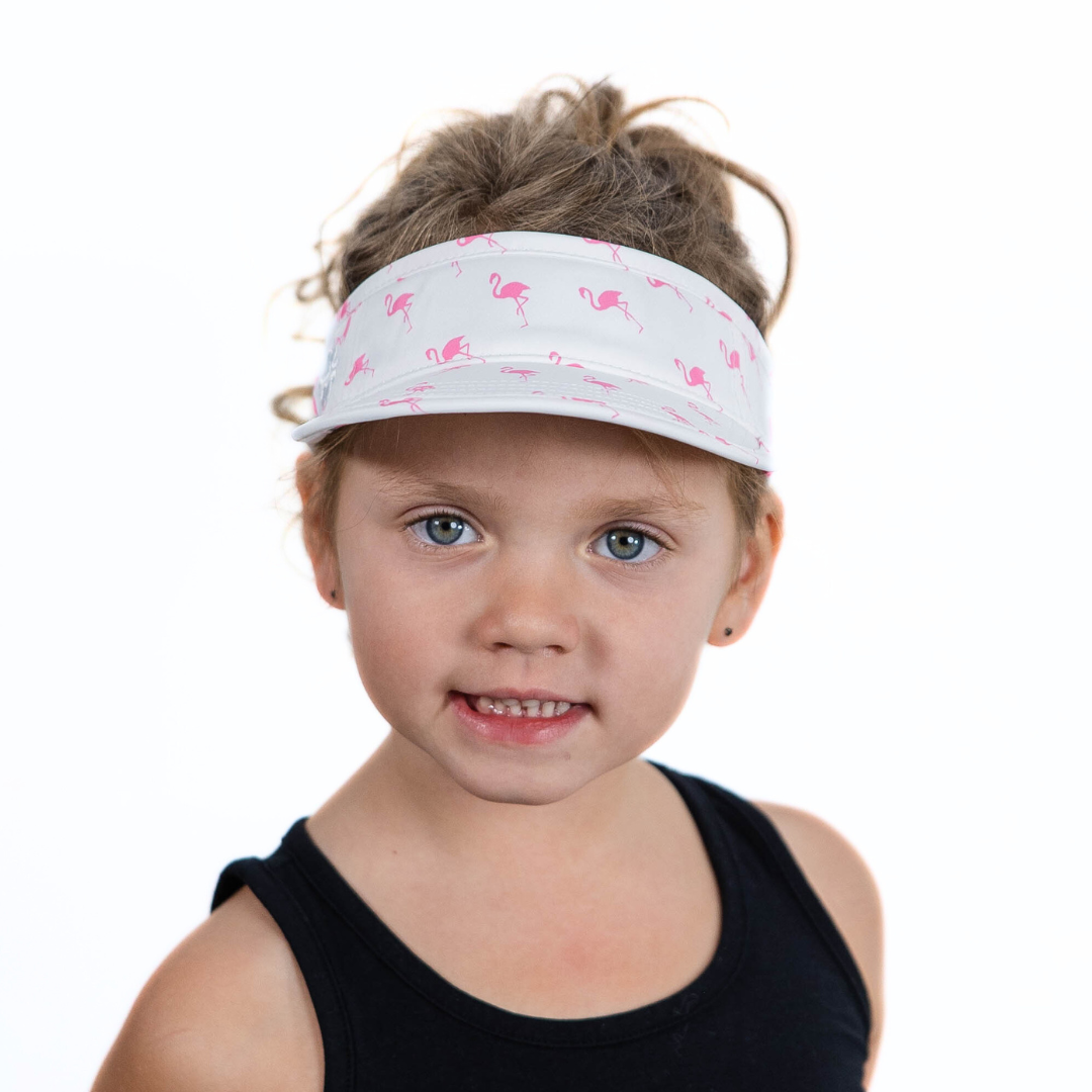 Girls Visor, Flamingo print, Size 50, UPF50+ - VIMHUE