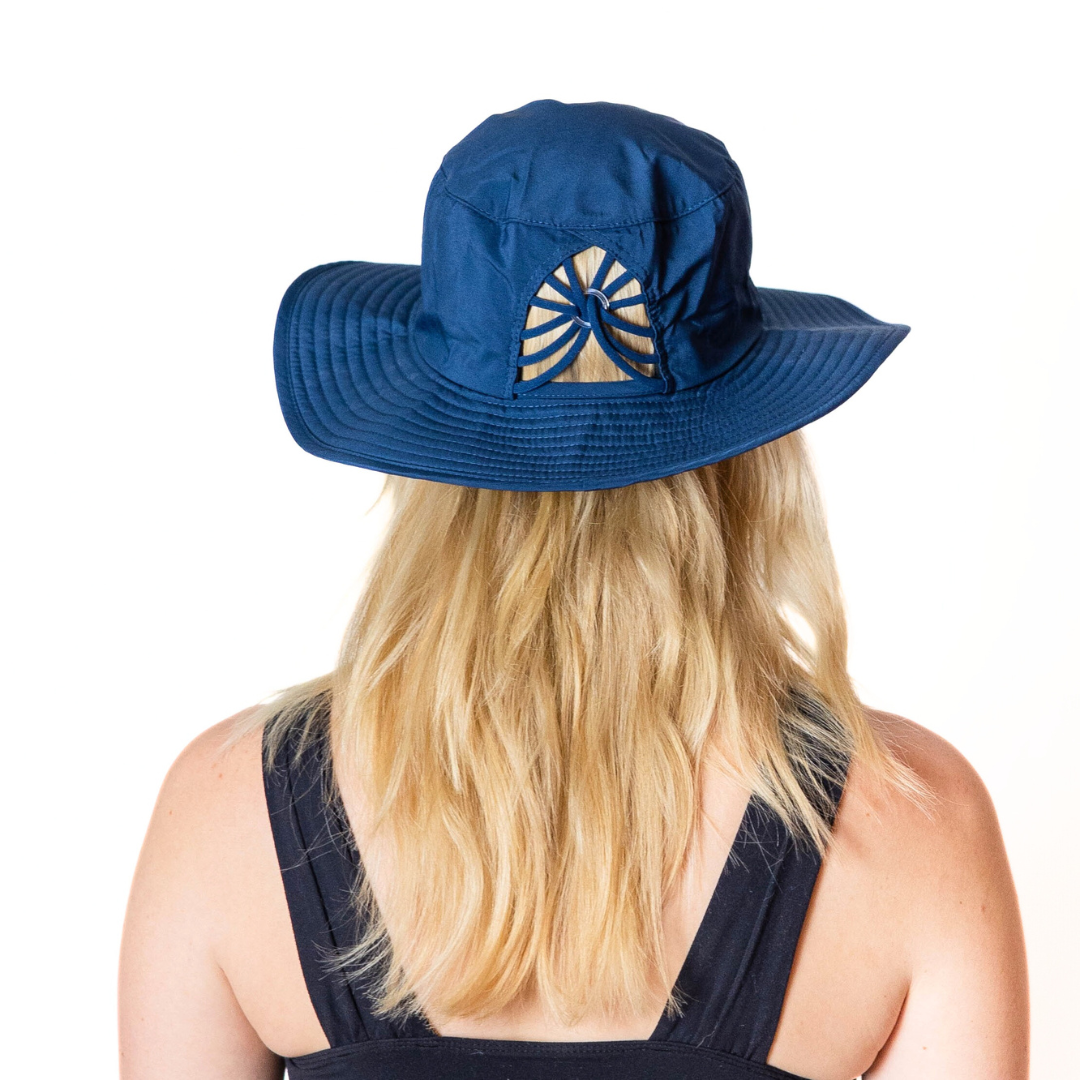 Sun Goddess Bucket Hat, Navy, UPF50+ - VIMHUE