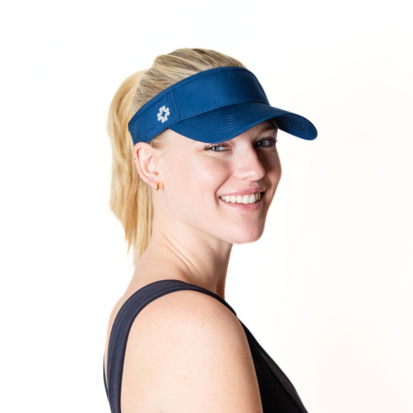 Stylish Brown and Blue Women\'s Visor Hat Set UPF 50+ Women main image 3