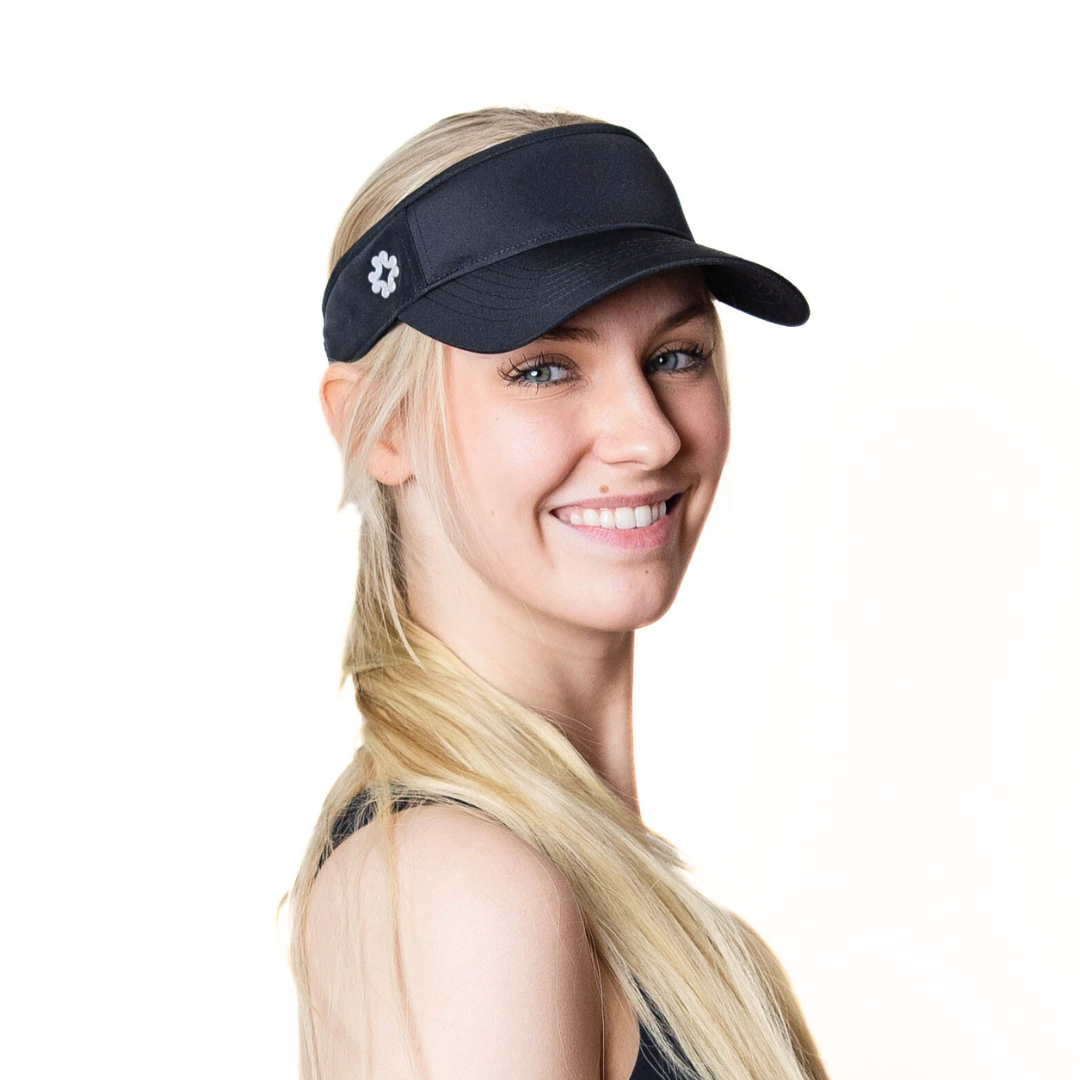Visor, Slide Strap, Black, UPF 50+ Visor, Slide Strap, Black, UPF 50+