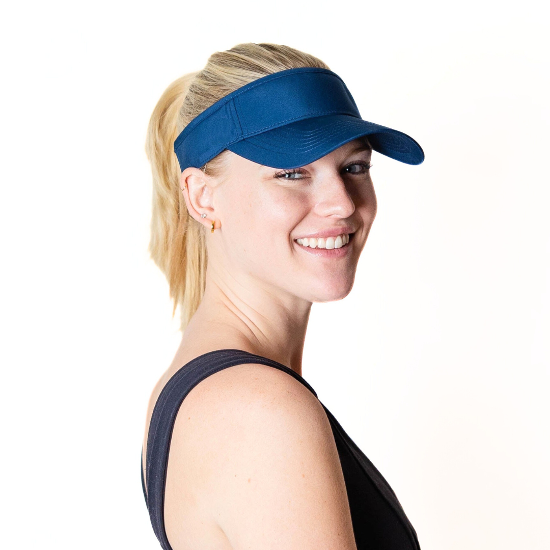 Visor, Velcro Strap, True Navy, UPF 50+ - VIMHUE