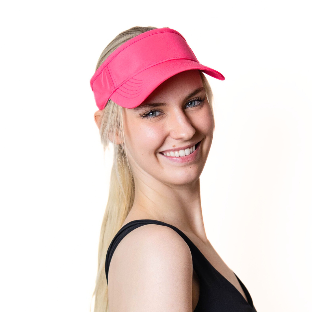 Visor, Velcro Strap, Hot Pink, UPF 50+ - VIMHUE