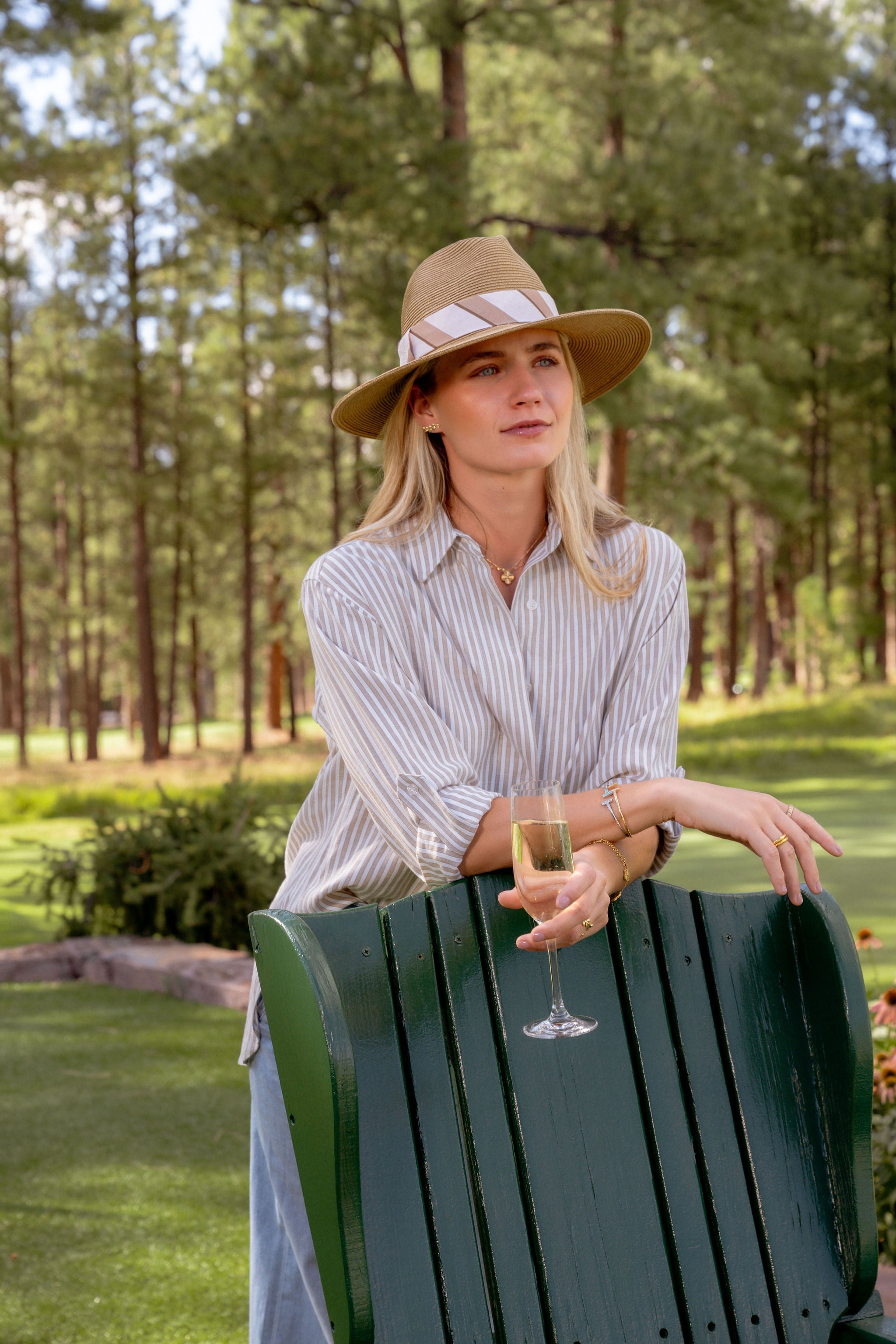 Traveller Straw Style Khaki w Khaki/Cream Band - VIMHUE