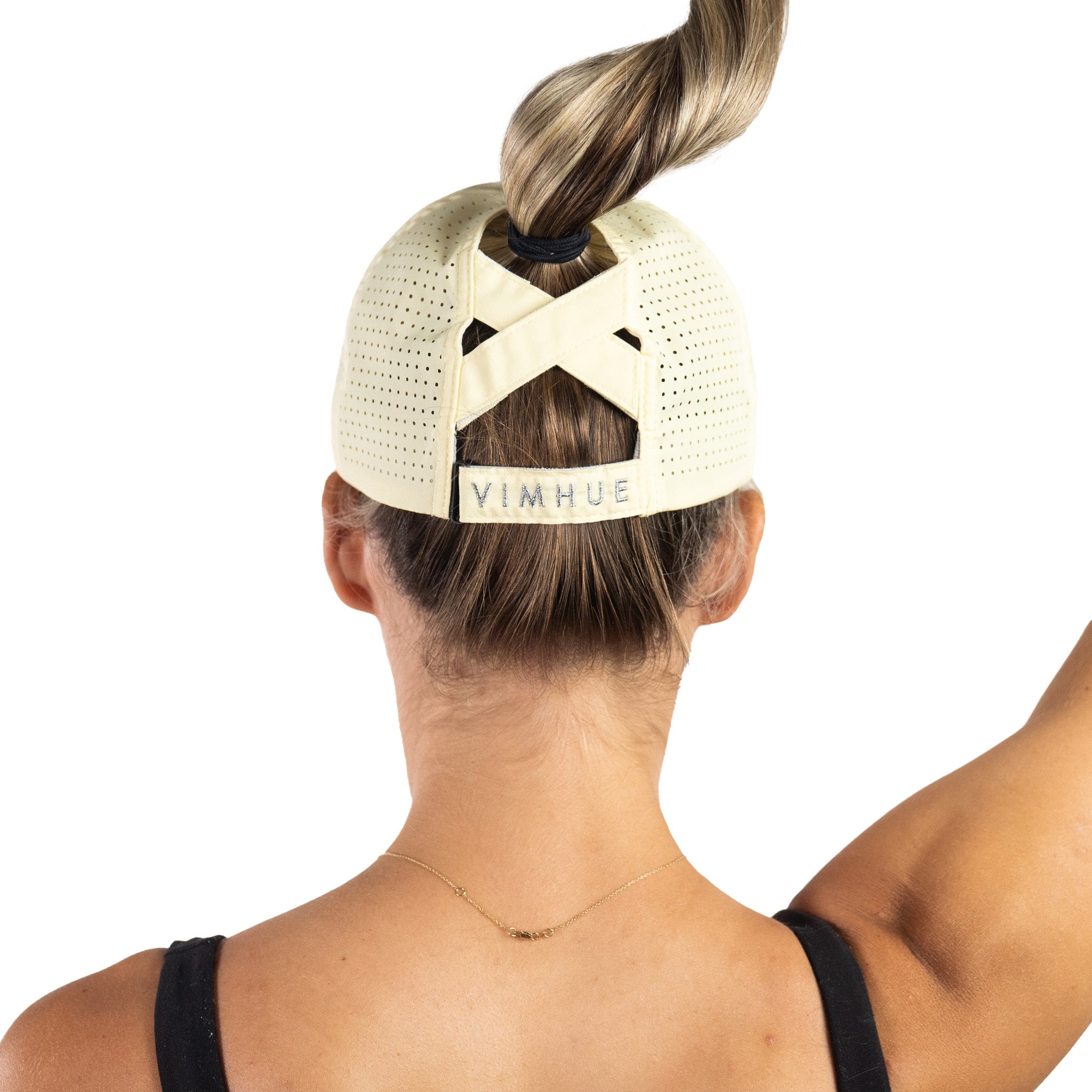 X-Boyfriend, Mellow Yellow ponytail hat, UPF 50+ VIMHUE