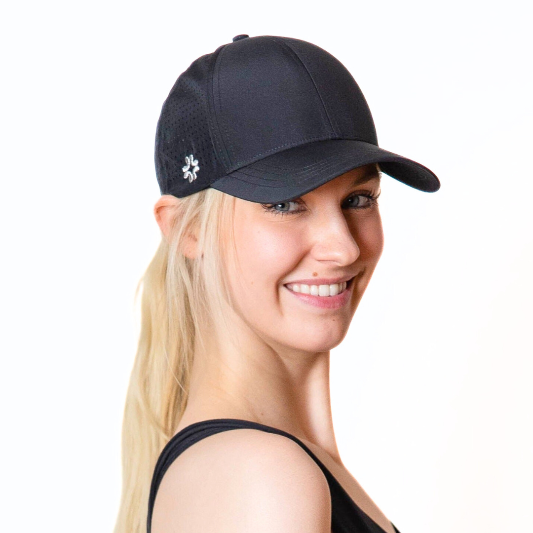 Trucker Style Cap (Black / White), Sun Goddess UPF 50+ - VIMHUE