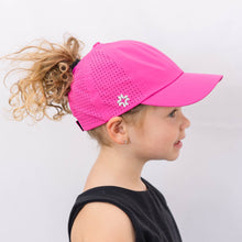 Girls Sun Goddess baseball high ponytail hat, fuchsia, Size 53, UPF50+