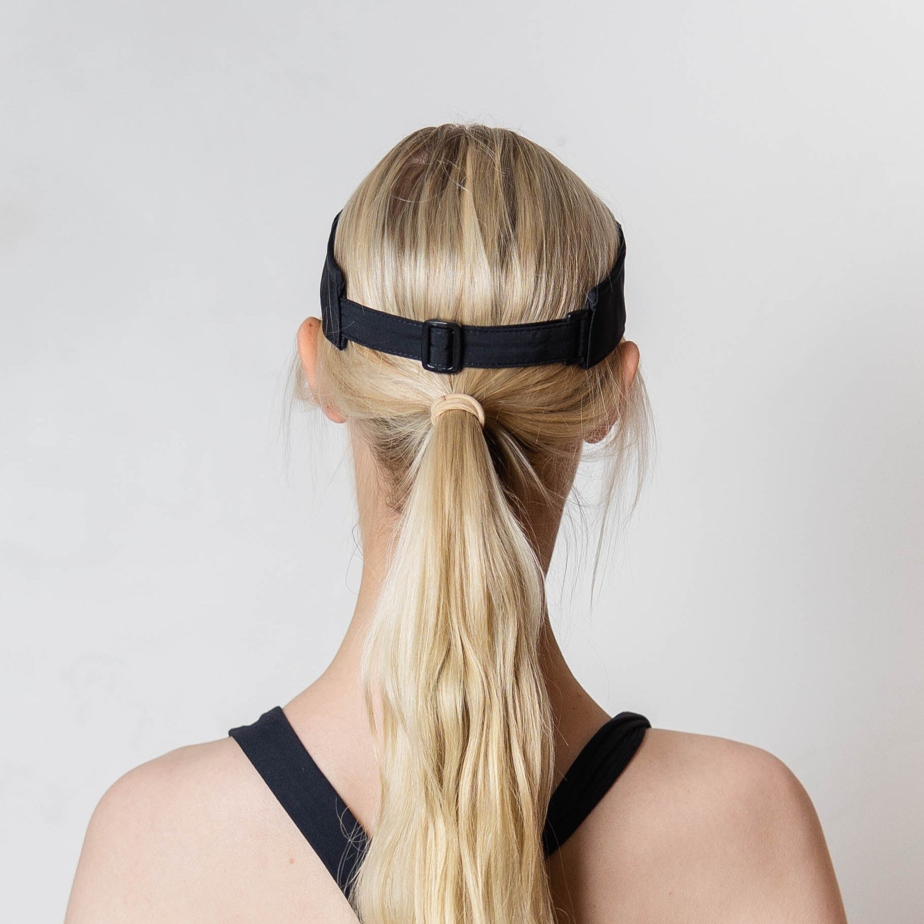 Visor, Slide Strap, Black, UPF 50+ 