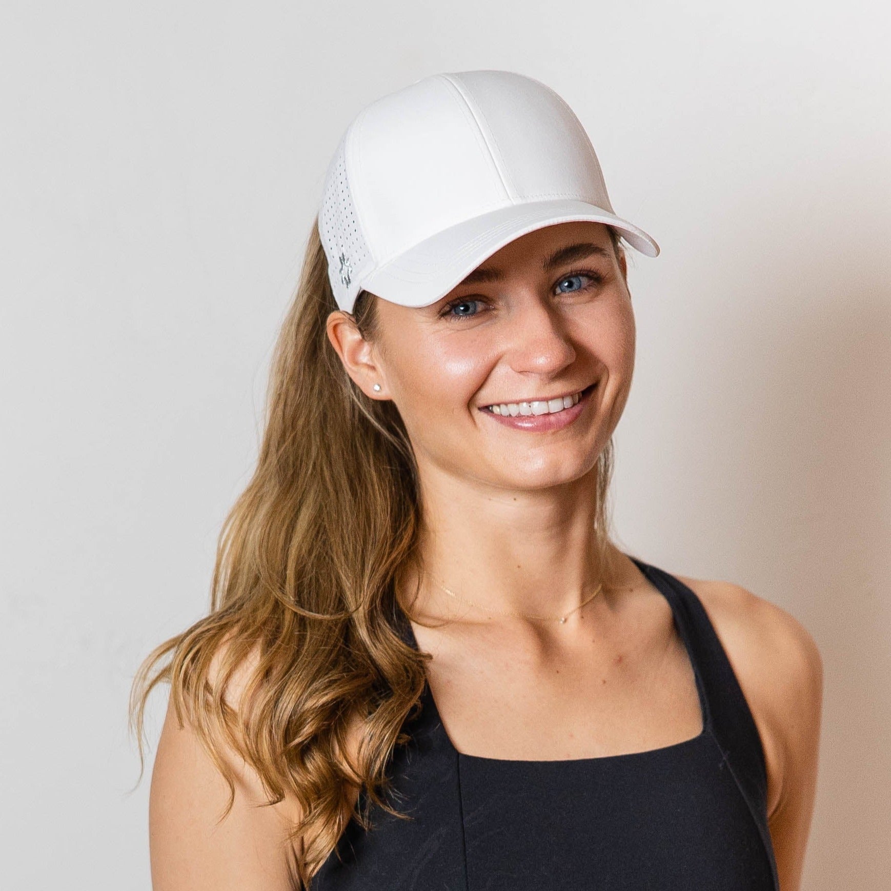 Trucker-Style Cap, White UPF 50+