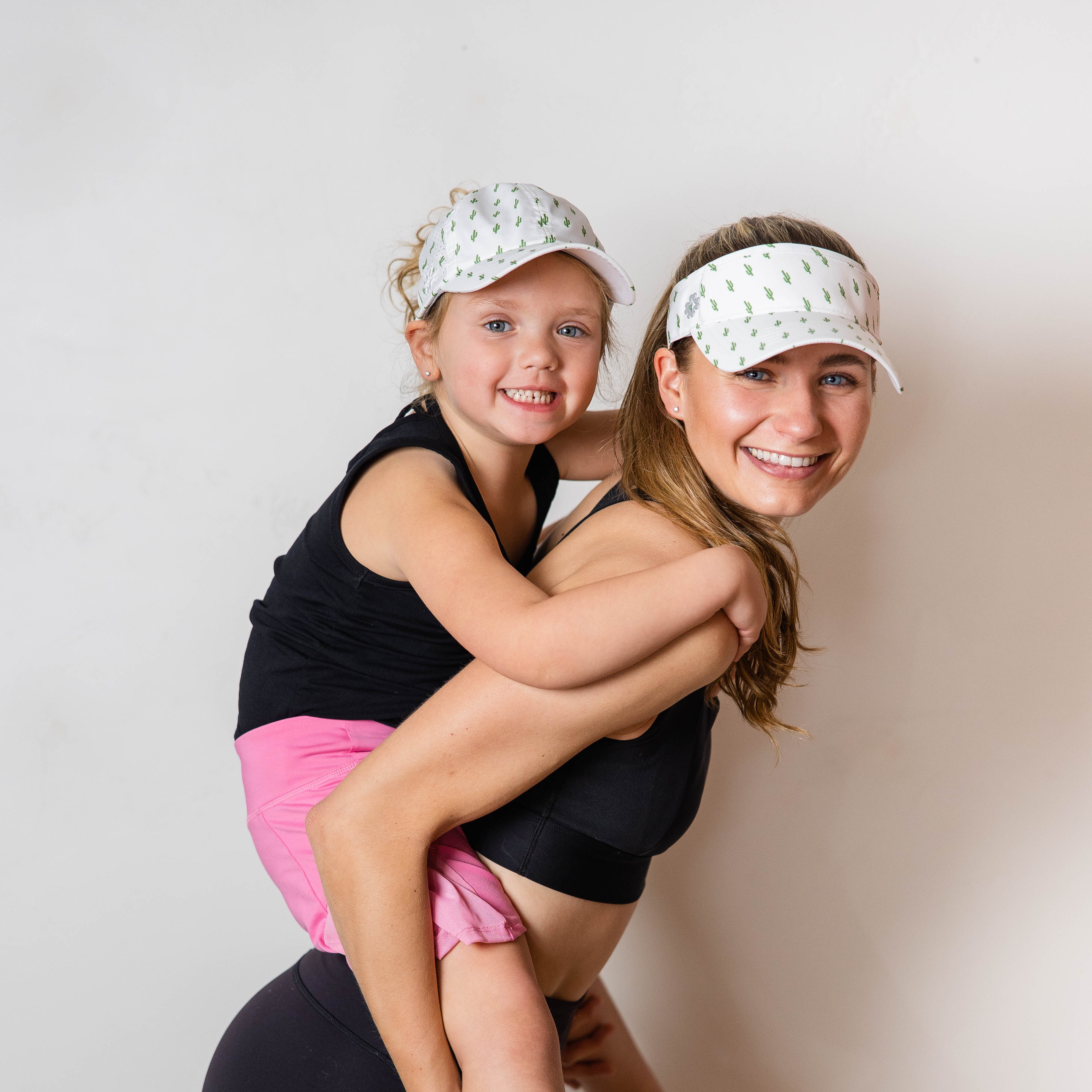 Girls Sun Goddess baseball high ponytail hat, cacti print, Size 53, UPF50+