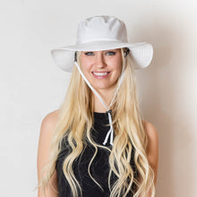 Ponytail hat, Sun Goddess Bucket Hat, White, UPF50+ - VIMHUE