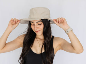 Sun Goddess Bucket Hat, Perfectly Pale, UPF50+ - VIMHUE