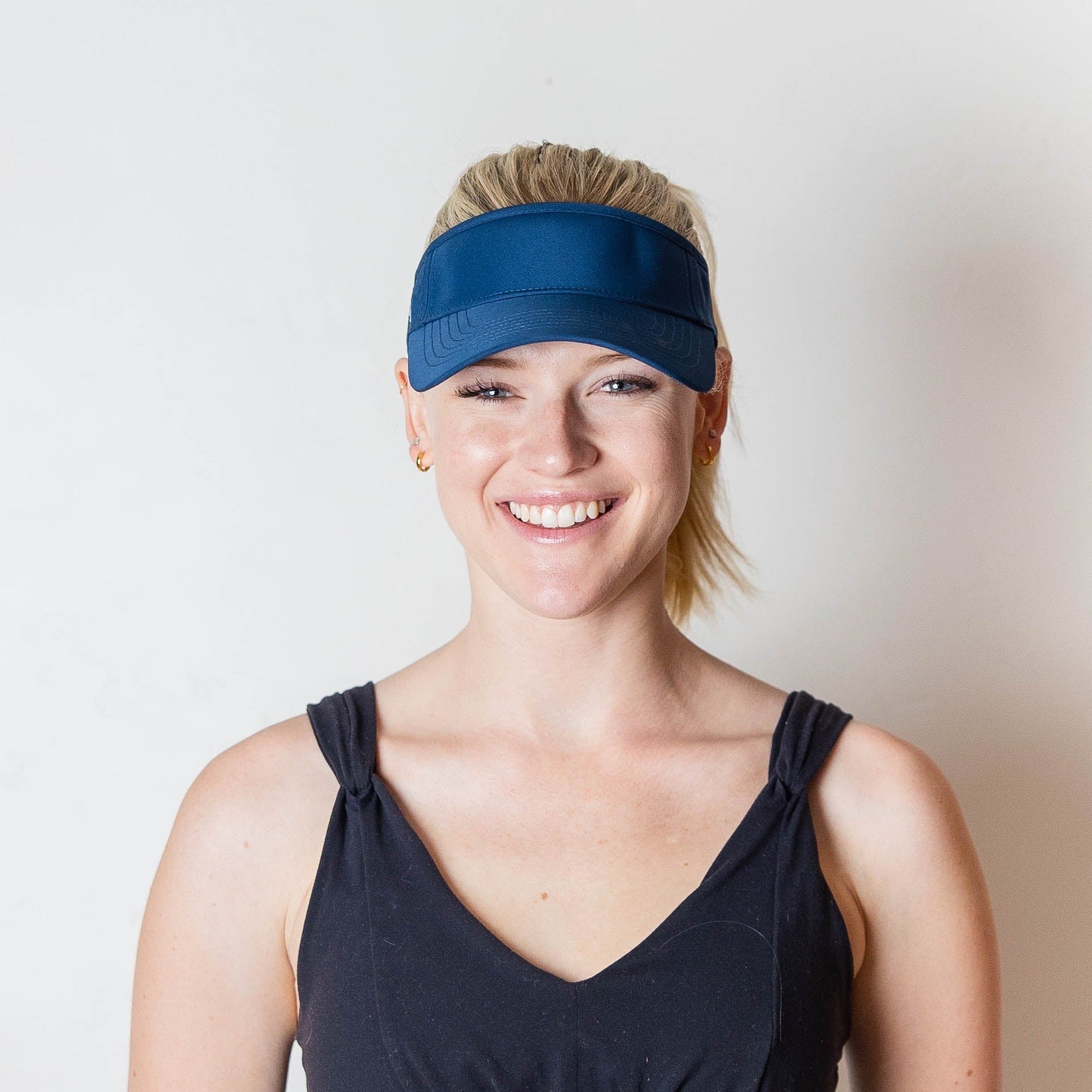 Ponytail hat, Visor, Velcro Strap, True Navy, UPF 50+ - VIMHUE