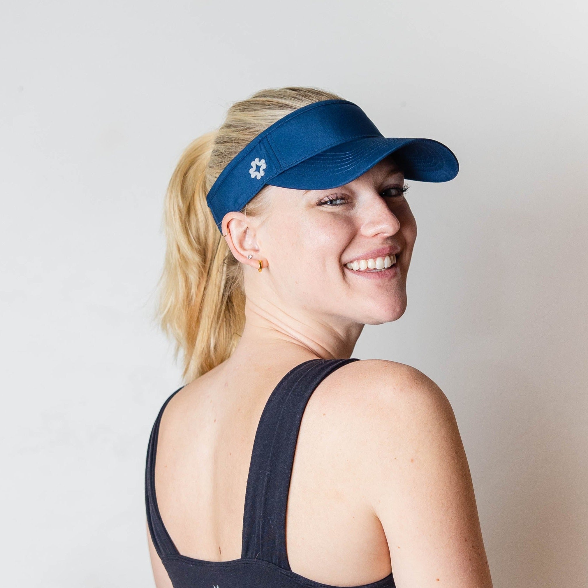 Ponytail hat, Visor, Slide Strap, True Navy, UPF 50+ - VIMHUE