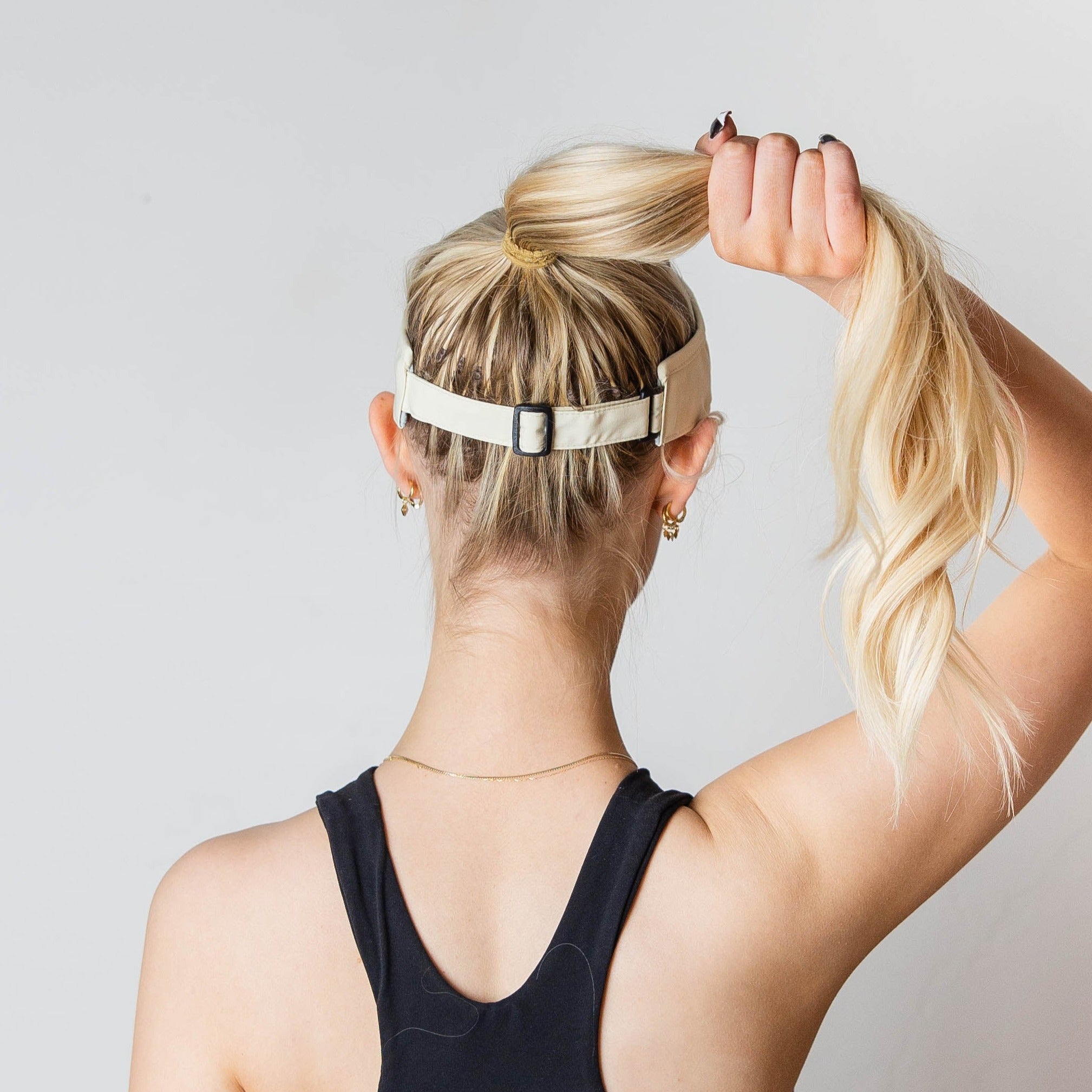Ponytail hat, Visor, Slide Strap, Summer Sand, UPF 50+ - VIMHUE