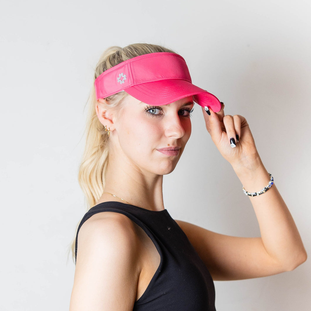 Ponytail hat, Visor, Slide Strap, Hot Pink, UPF 50+ - VIMHUE