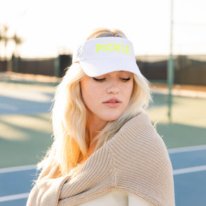 PICKLE(ball) logo, visor in variety of colors, UPF 50+