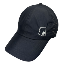 high ponytail hat, black, arizona state logo