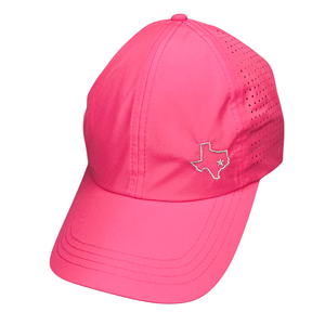 high ponytail hat, hot pink, Texas state logo