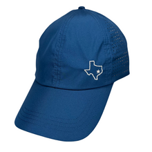 high ponytail hat, navy, Texas state logo