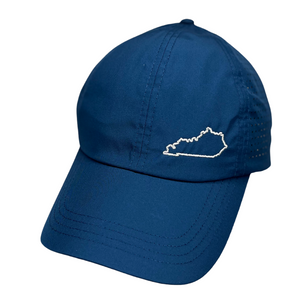 ponytail hat, navy blue, kentucky state logo