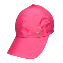 high ponytail hat, hot pink, kentucky state logo