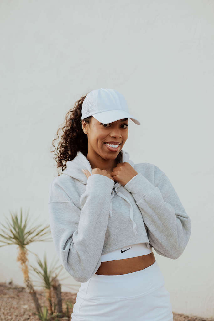 Ponytail hat, Sun Goddess, White, UPF 50+ - VIMHUE