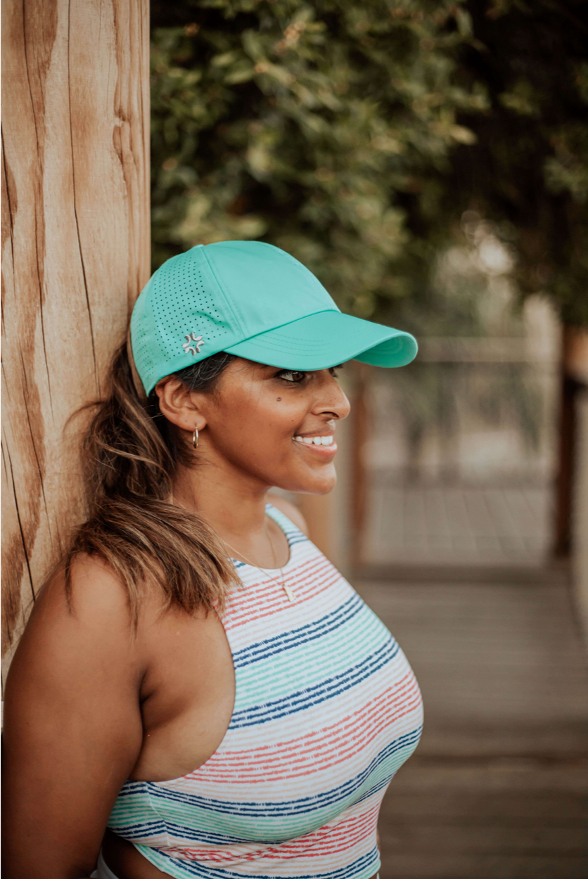 Ponytail hat, X-Boyfriend, Caribbean Green, UPF 50+ - VIMHUE