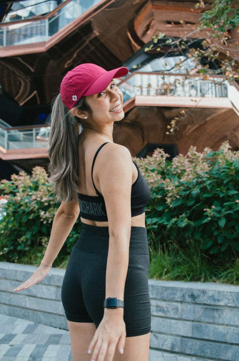 Ponytail hat, X-Boyfriend, Raspberry, UPF 50+ - VIMHUE