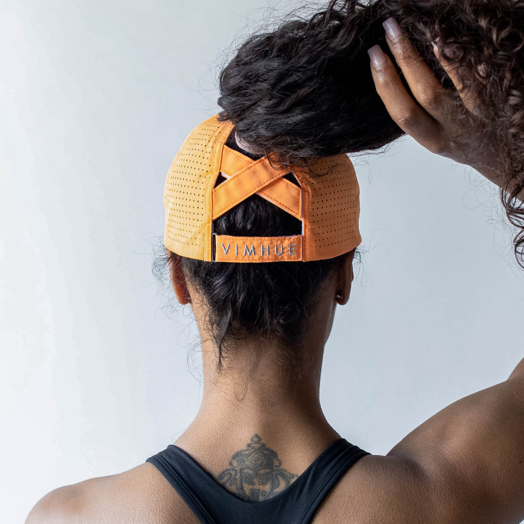 Ponytail hat, X-boyfriend, Tangerine, UPF50+ - VIMHUE