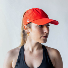 Ponytail hat, Sun Goddess, Nautical Red, UPF 50+ - VIMHUE