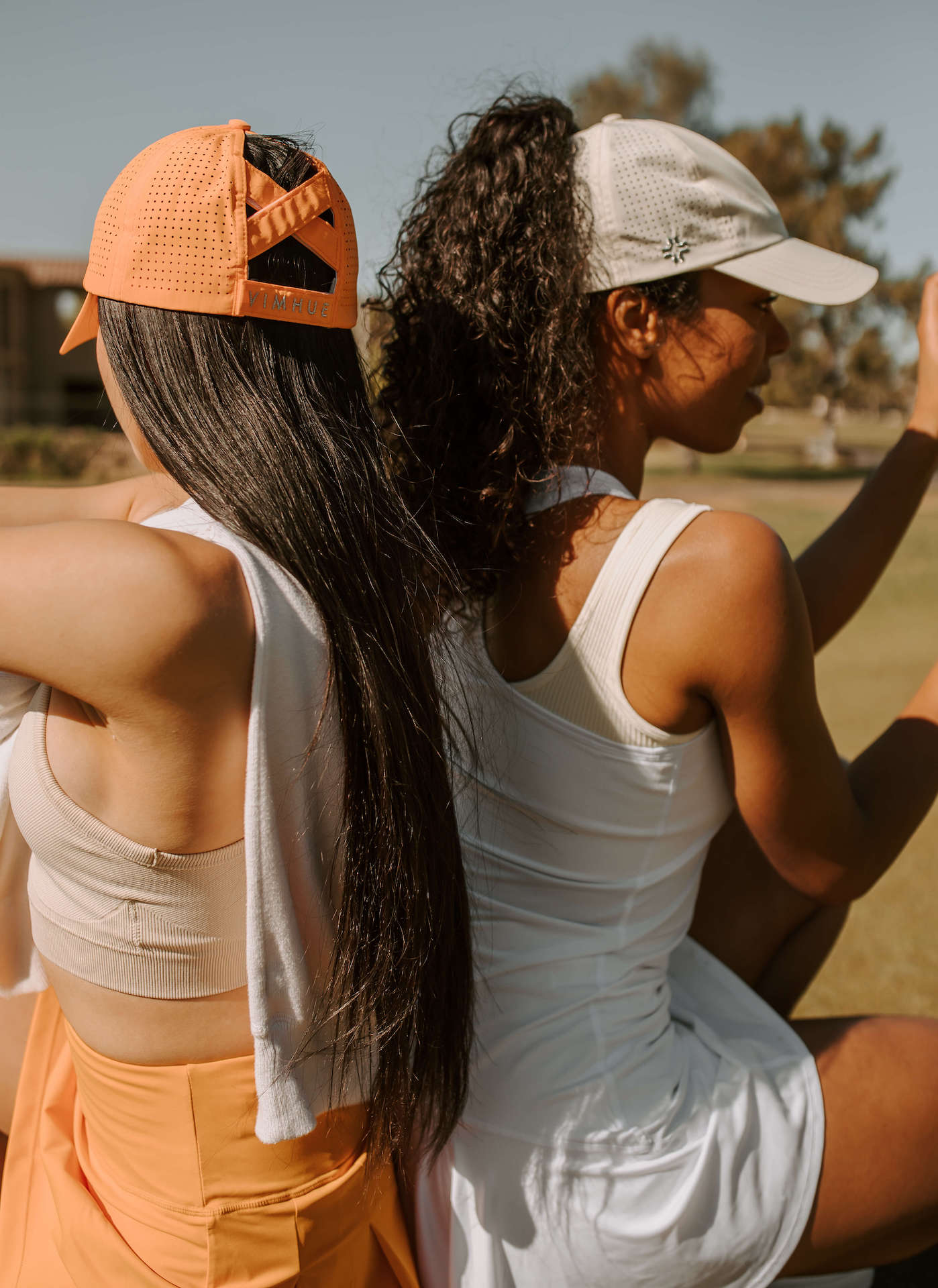 Ponytail hat, X-boyfriend, Tangerine, UPF50+ - VIMHUE