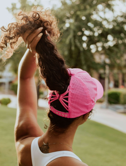 Ponytail hat, Sun Goddess, Hot Pink, UPF 50+ - VIMHUE