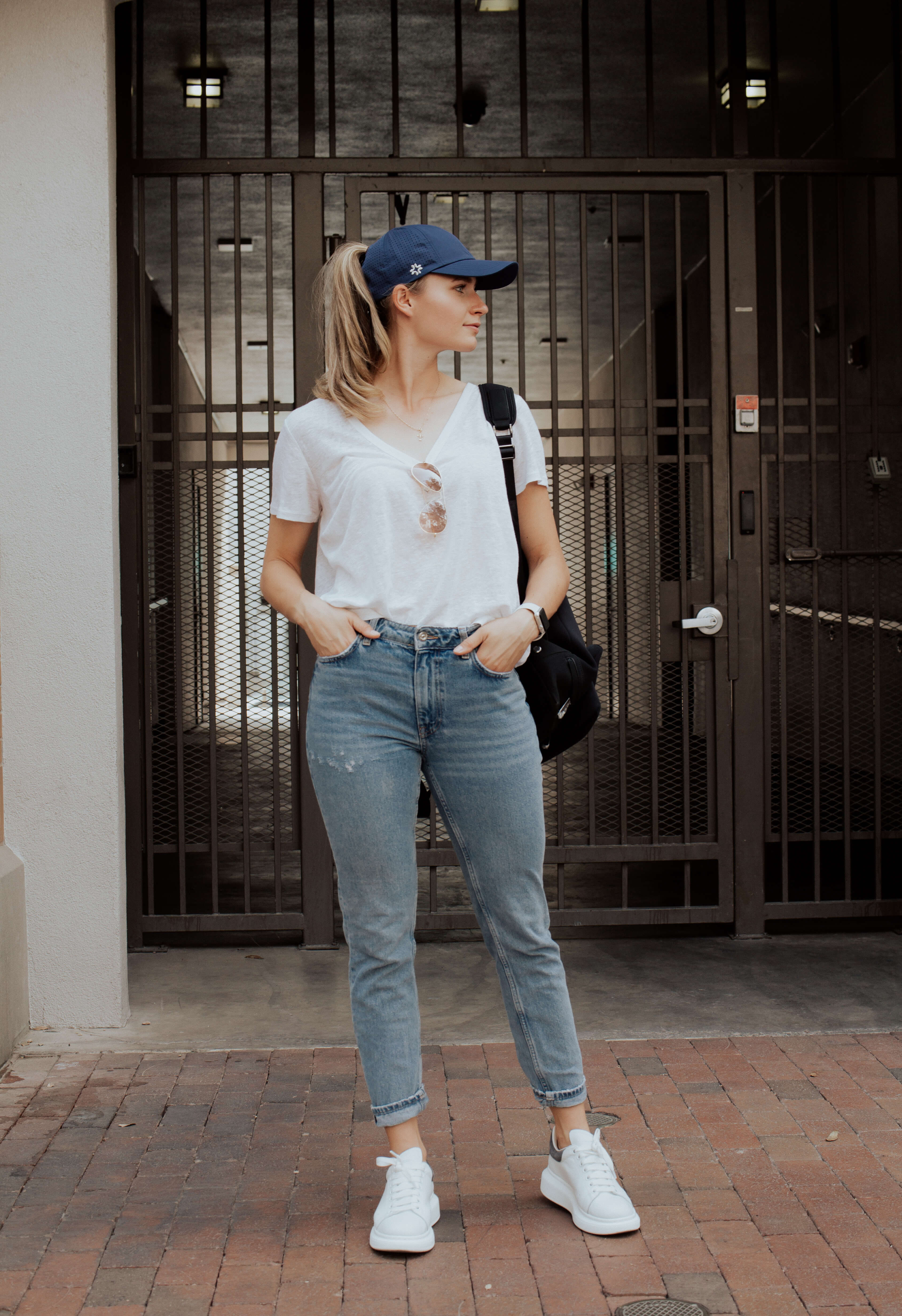 Ponytail hat, Sun Goddess, True Navy, UPF 50+ - VIMHUE