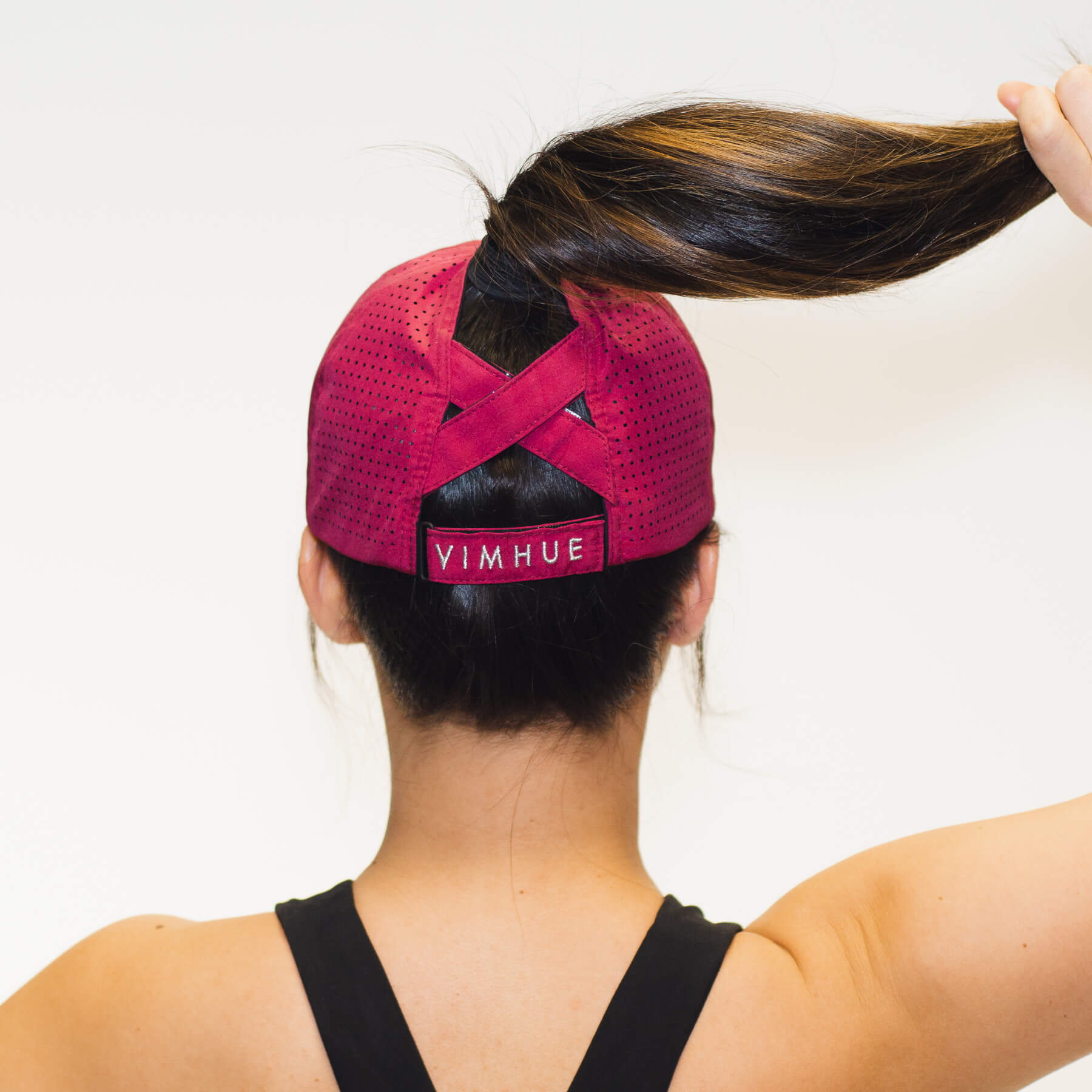 Ponytail hat, X-Boyfriend, Raspberry, UPF 50+ - VIMHUE