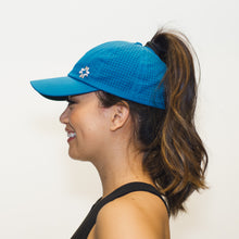 Ponytail hat, Sun Goddess, Deep Sea Blue, UPF 50+ - VIMHUE