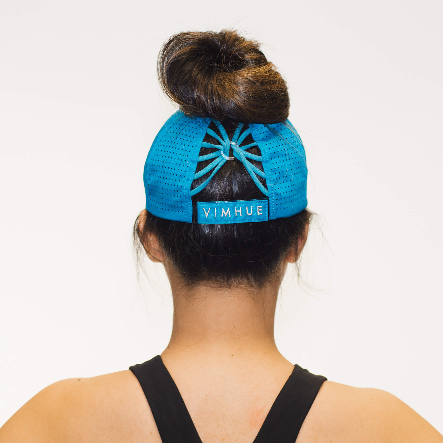 Ponytail hat, Sun Goddess, Aqua, UPF 50+ - VIMHUE